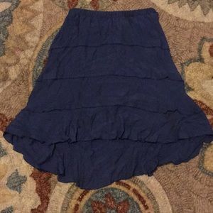 Navy ruffle skirt